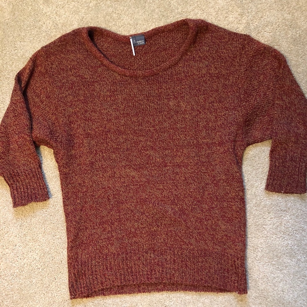 Anthropologie Dark Red Sweater Sz S